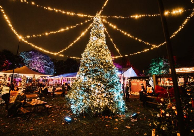 Installation lumineuse sur le parcours de Chelsea Winter Illuminations