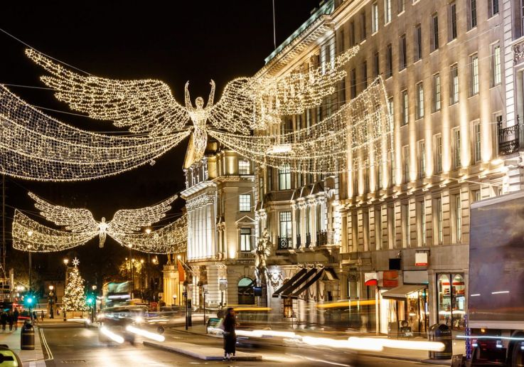 Le coin d’Oxford Street à Noël