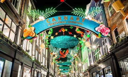 Les monuments de Londres illuminés la nuit du 24 décembre