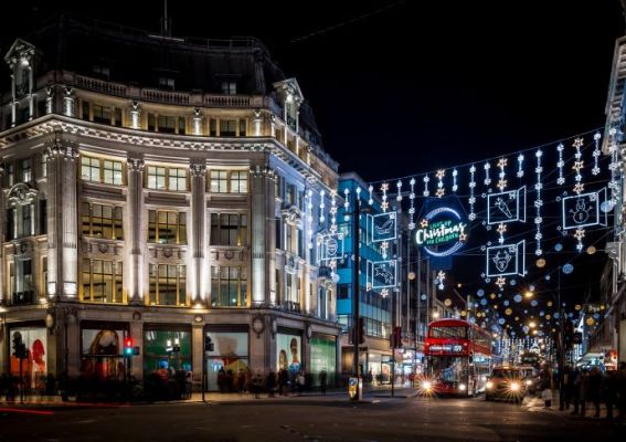 Lumières de Noël à Piccadilly Circus