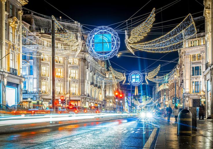 Lumières de Noël au-dessus de Regent Street