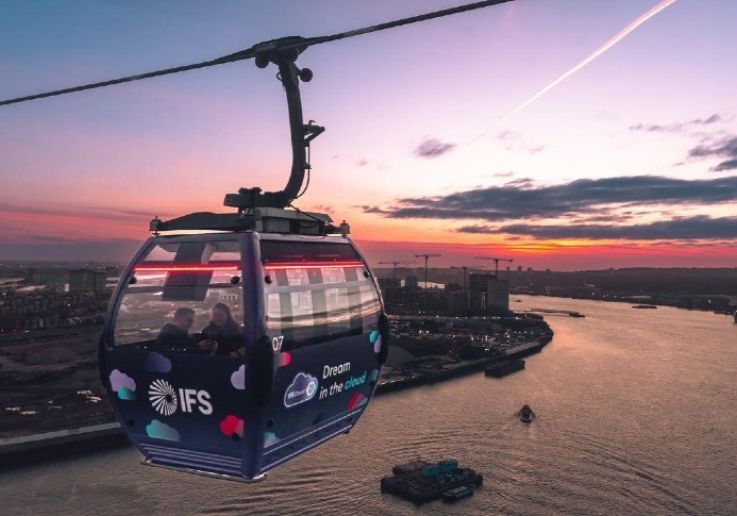New Year's Eve on the London Cable Car