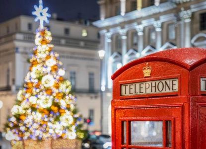 Trafalgar Square à Noël